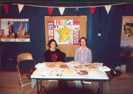Ingrid and Sigolene at the French stall