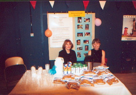 Sarah and Nicky at the International stall