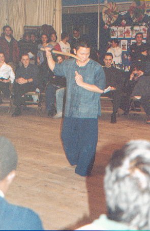 Top performing a Thai sword dance